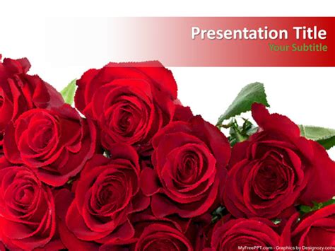 Free Red Roses PowerPoint Template - Download Free PowerPoint PPT