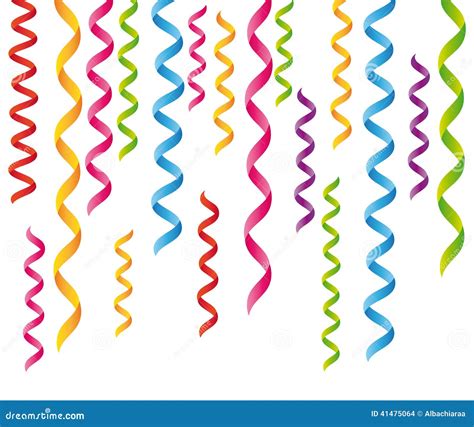 Colorful Party Streamers Background. Celebration. Stock Vector - Image ...