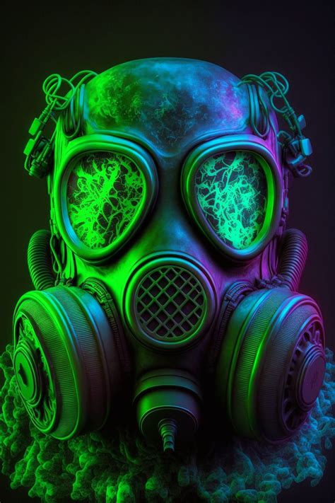 Green Gas Mask Wallpaper