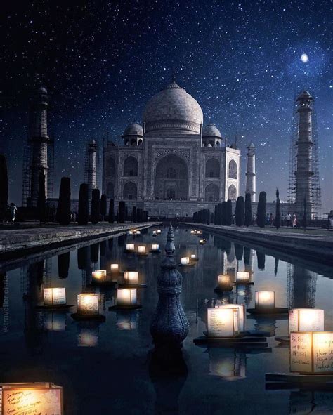 Mystical night at Taj Mahal Agra India. Photo by @traveller.chris | Taj ...