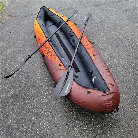 TOBIN SPORTS 2 SEATER KAYAK WITH 2 KAYAK PADDLES