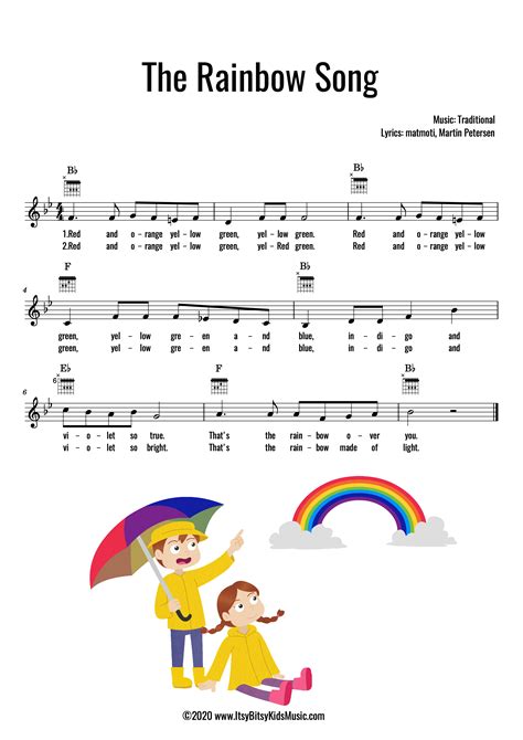 The Rainbow Song | Rainbow songs, Nursery songs, Elementary music lessons