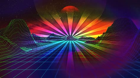 Retro-Rainbow HD wallpaper