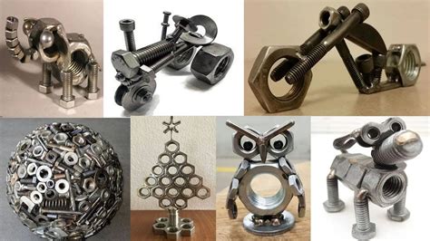 Nut And Bolt Craft Ideas / Scrap Metal Art Ideas - YouTube