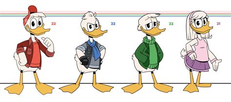 Pictures of grownups Huey, Dewey, Louie and Webby from new DuckTales ...