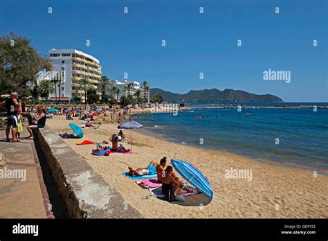 Beach of Cala Bona, Majorca, Balearic Islands, Spain Stock Photo - Alamy