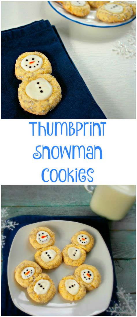 Thumbprint Snowman Cookies - The Shirley Journey