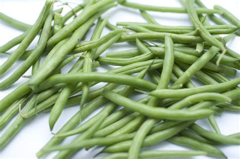 Free Image of Fresh Picked Green Snap Beans on White Background ...