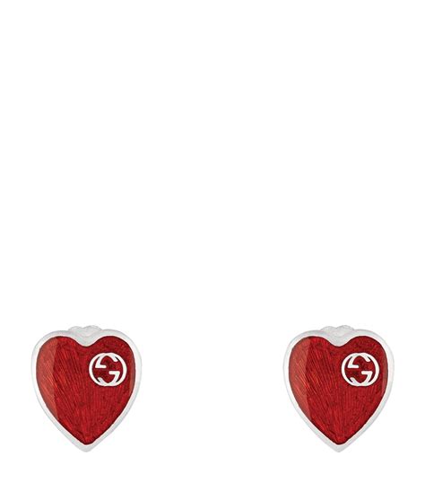 Gucci Heart Interlocking G Earrings | Harrods AE