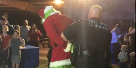 The Grinch Is Arrested By Police At A Tree Lighting Ceremony - Inside ...