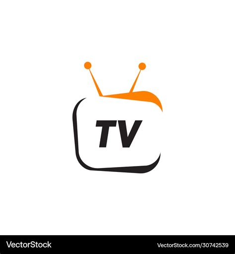 Tv or television channel logo design template Vector Image