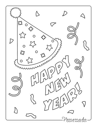 New Years Resolutions Coloring Pages