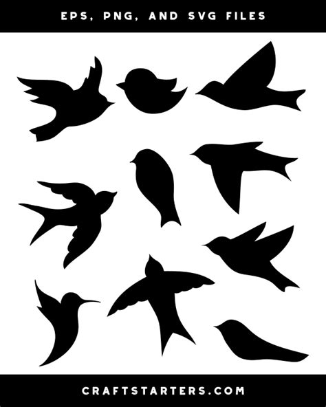 Simple Bird Silhouette Clip Art