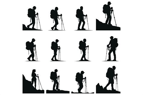 Mountain Hiking Vector Silhouette Graphic by MD ABDUL MOMIN · Creative ...