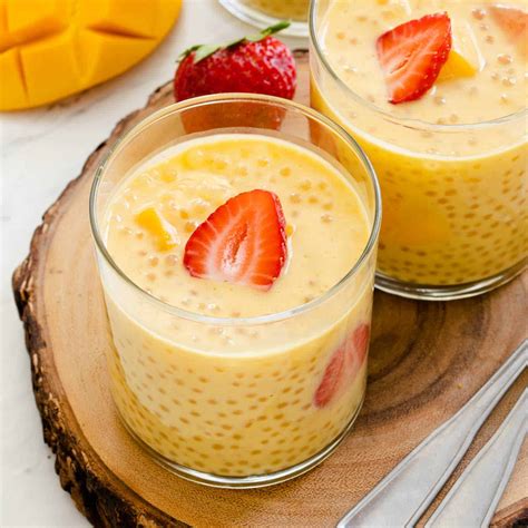 Mango Tapioca Pudding (Mango Sago) | Healthy Nibbles by Lisa Lin