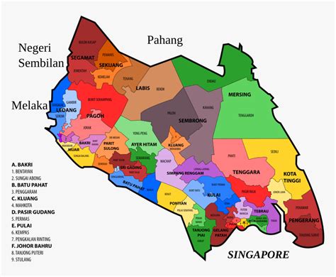 Transparent Assembly Line Clipart - Johor Map By District, HD Png ...