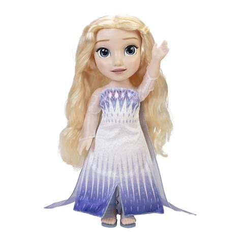 Disney Frozen Singing Elsa Fashion Doll With Music Wearing Blue Dress ...