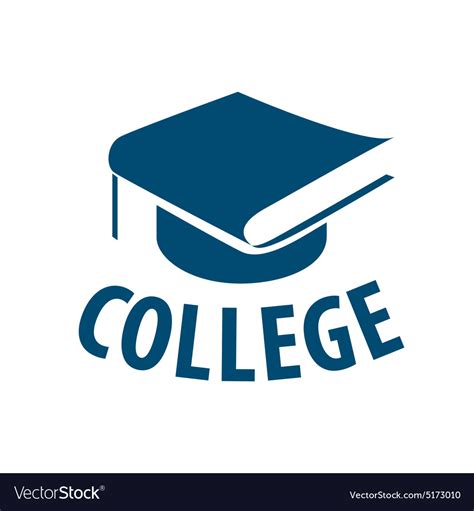 Logo book in the form of a cap for college Vector Image