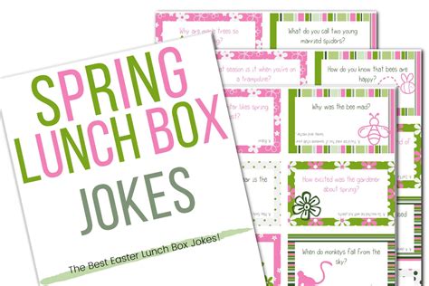 50+ Hilarious Spring jokes + Printable Lunch Box Cards