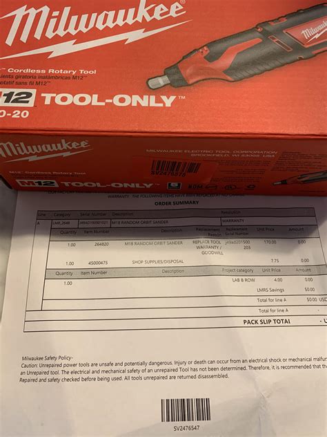 Free tool after warranty repair? : r/MilwaukeeTool