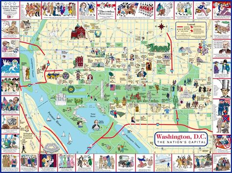 Dc attractions map - Map of dc tourist attractions (District of ...