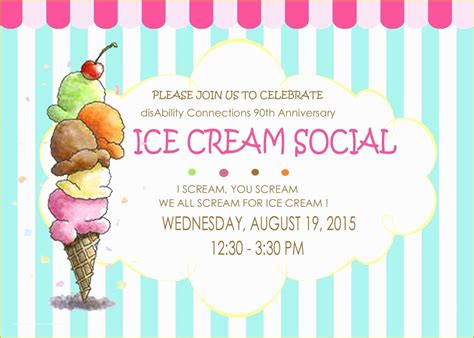 Ice Cream social Invitation Template Free Of Ice Cream social ...