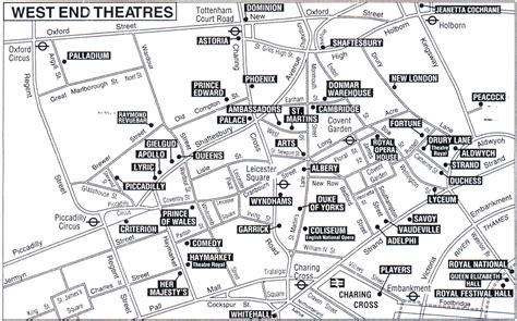 London Theatre Map | London theatre, London, Theatre