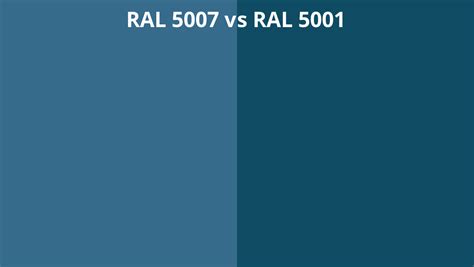 RAL 5007 vs 5001 | RAL colour chart UK