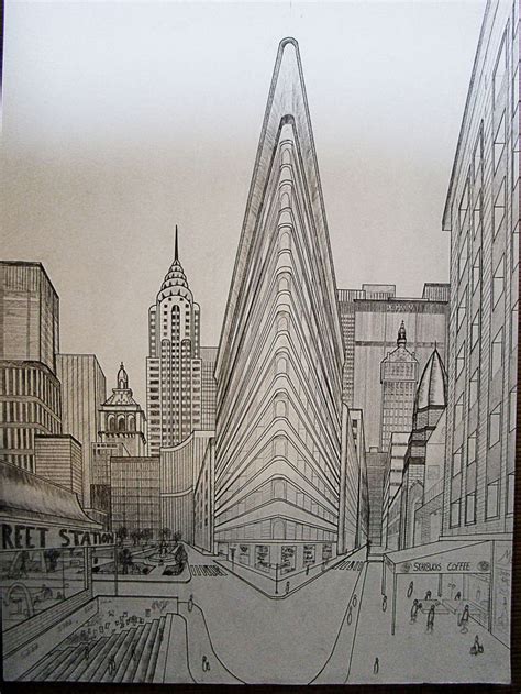 Vanishing Point Drawing | Perspective drawing architecture, Perspective ...