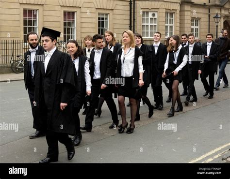 Oxford University students on Graduation Day, Oxford, UK Stock Photo ...