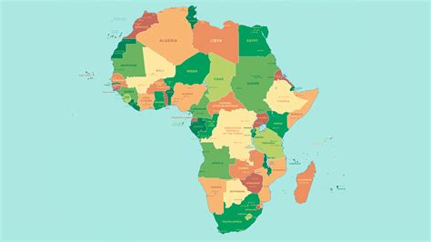 Mapa político del continente africano