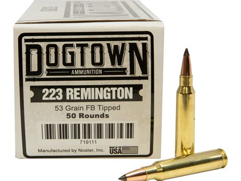 Dogtown Ammunition 223 Remington 53 Grain Polymer Tip Flat Base ...