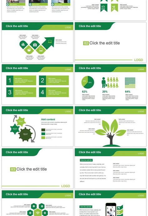 Awesome green simple business ppt template for Unlimited Download on ...