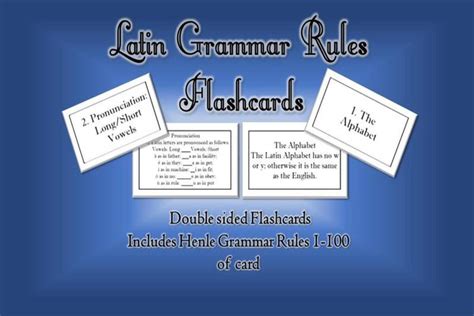 Latin Grammar Rules Flashcards Graphic by Dynamic Dimensions · Creative ...