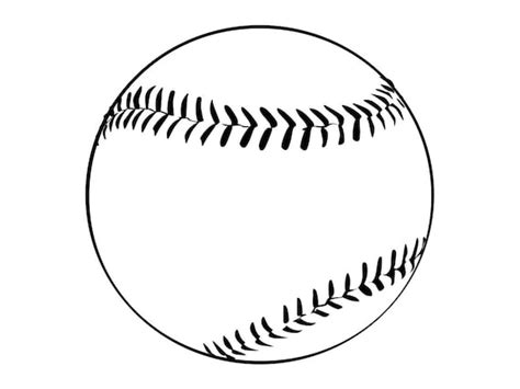 Baseball Outline 5 SVG Softball SVG Baseball Clipart - Etsy