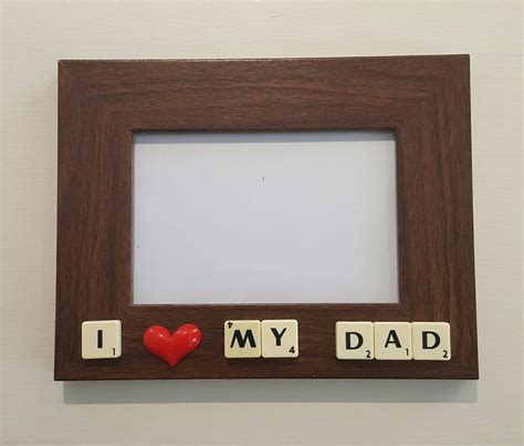 Father frame I love my dad Fathers day gift keepsake frame