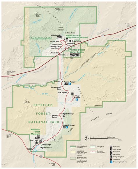 Petrified Forest Maps | NPMaps.com - just free maps, period.