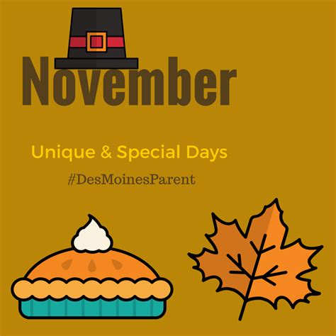 Important Days in November: Special Days to Celebrate! - Des Moines Parent