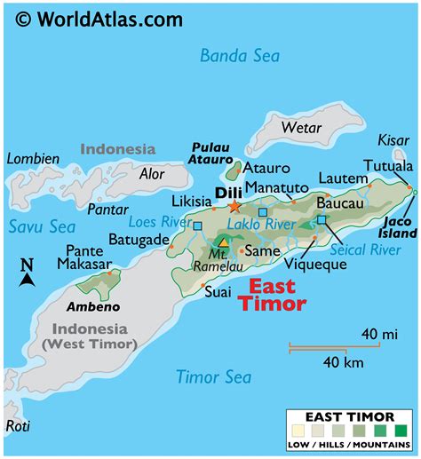 East Timor Map / Geography of East Timor / Map of East Timor ...