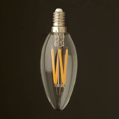 4 Watt Dimmable Filament LED E14 Candle Bulb