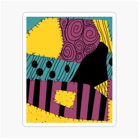 "Sally Patchwork Dress" Sticker for Sale by IEIROW | Redbubble