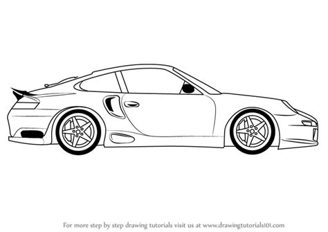 How to Draw a Porsche Car Side View (Sports Cars) Step by Step ...