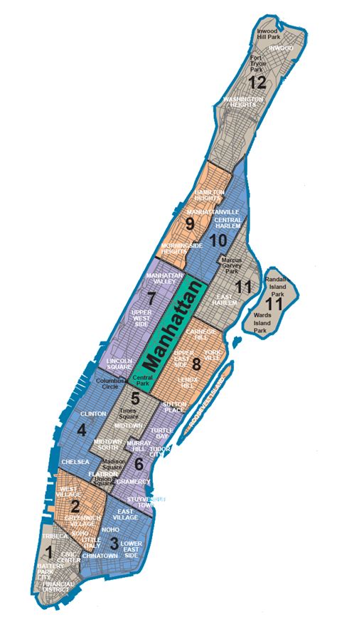 Map of NYC 5 boroughs & neighborhoods