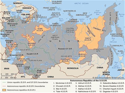 Russian Republics Map