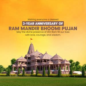 Ram Mandir Bhoomi Pujan images, Photos and poster | Brands.live