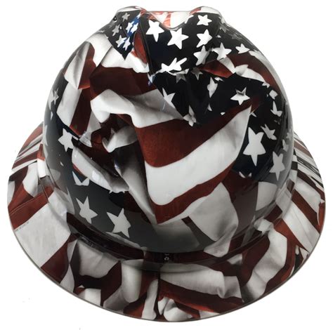 Custom Hard Hat American Flag MSA 500 Series V-gard Full Brim - Etsy