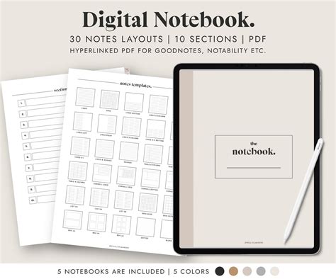 Digital Notebook for Goodnotes Notability, Student Digital Notes ...