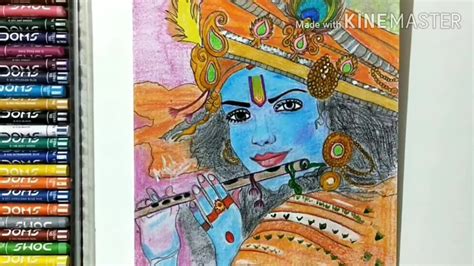 #oil pastel drawing#easy drawing tutorial/ Shri Krishna drawing | oil ...