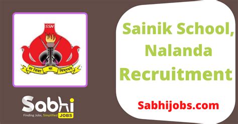 Sainik School, Nalanda Recruitment 2024 | Latest Jobs