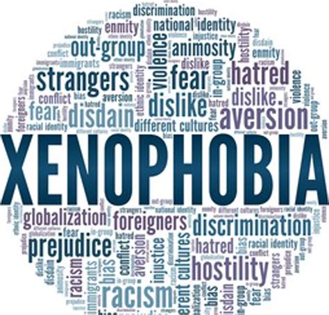 Xenophobia vector illustration word cloud isolated on a white ...